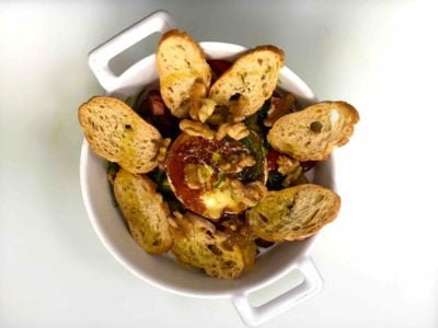 ENSALADA DE QUESO DE CABRA CON FRUTAS